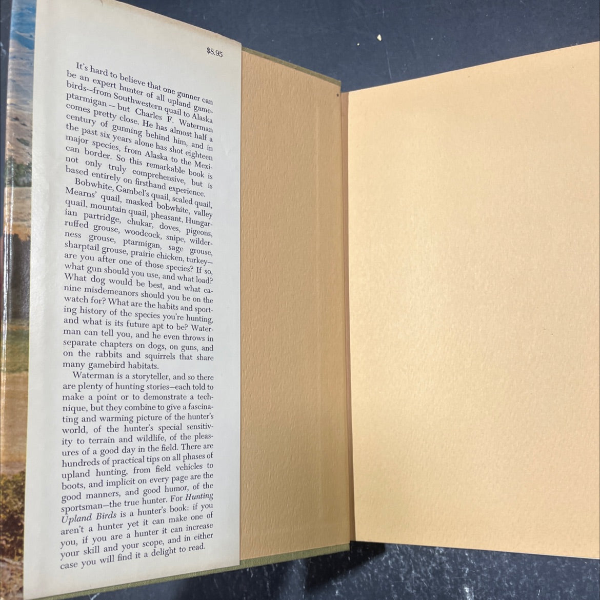 hunting upland birds book, by charles f. waterman, 1972 Hardcover image 4