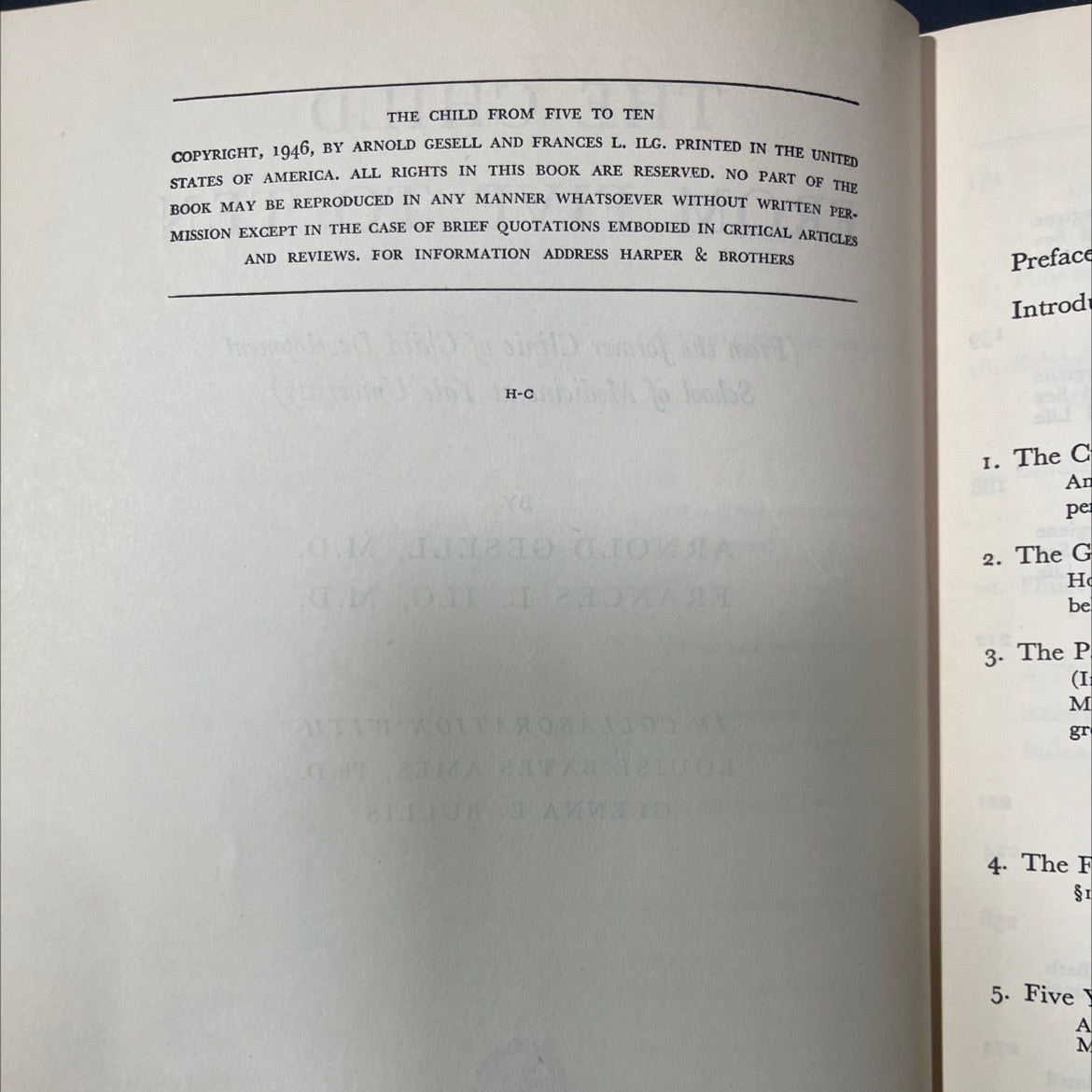 hygiene and education the child from five to ten book, by arnold gesell, m.d., frances l. ilg, m.d., 1946 Hardcover image 3