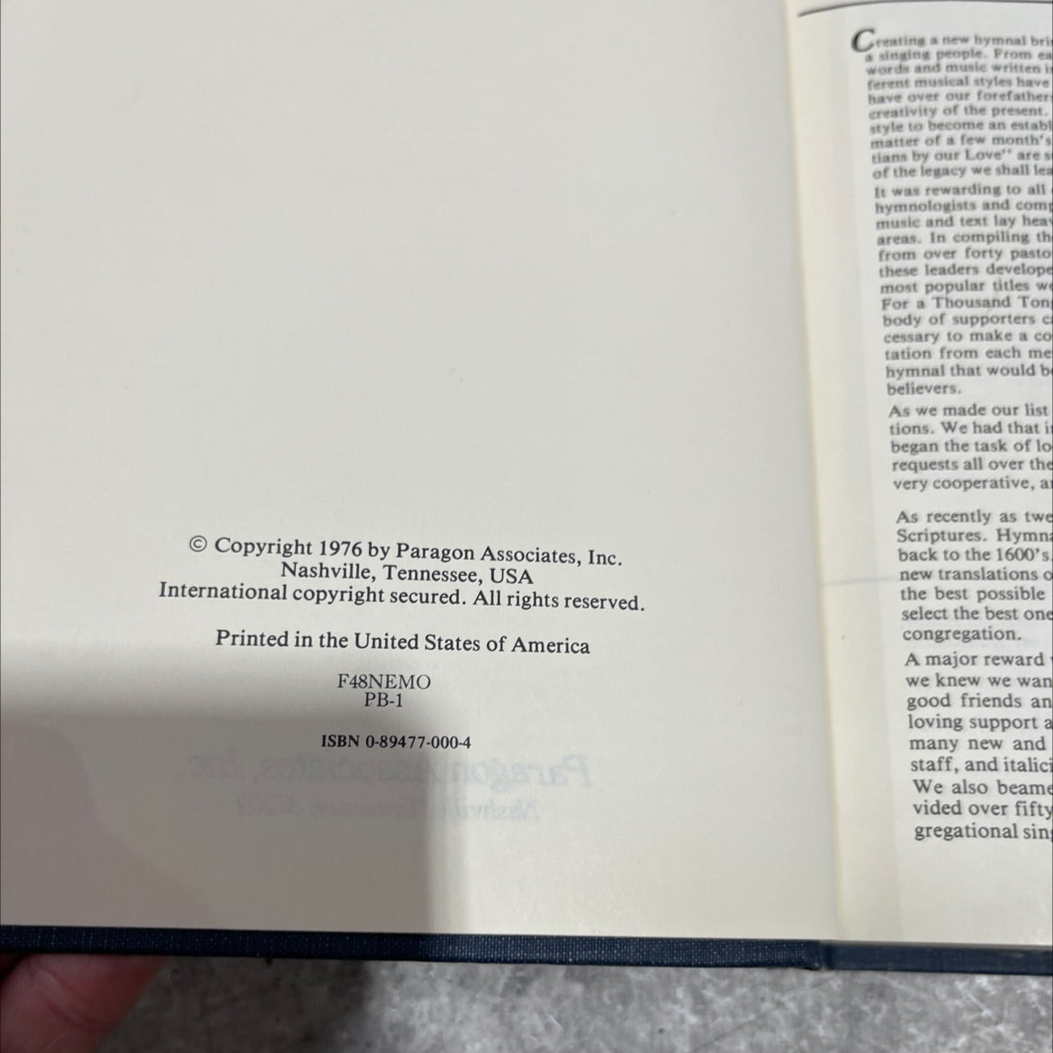 hymns for the family of god book, by unknown, 1976 Hardcover image 3
