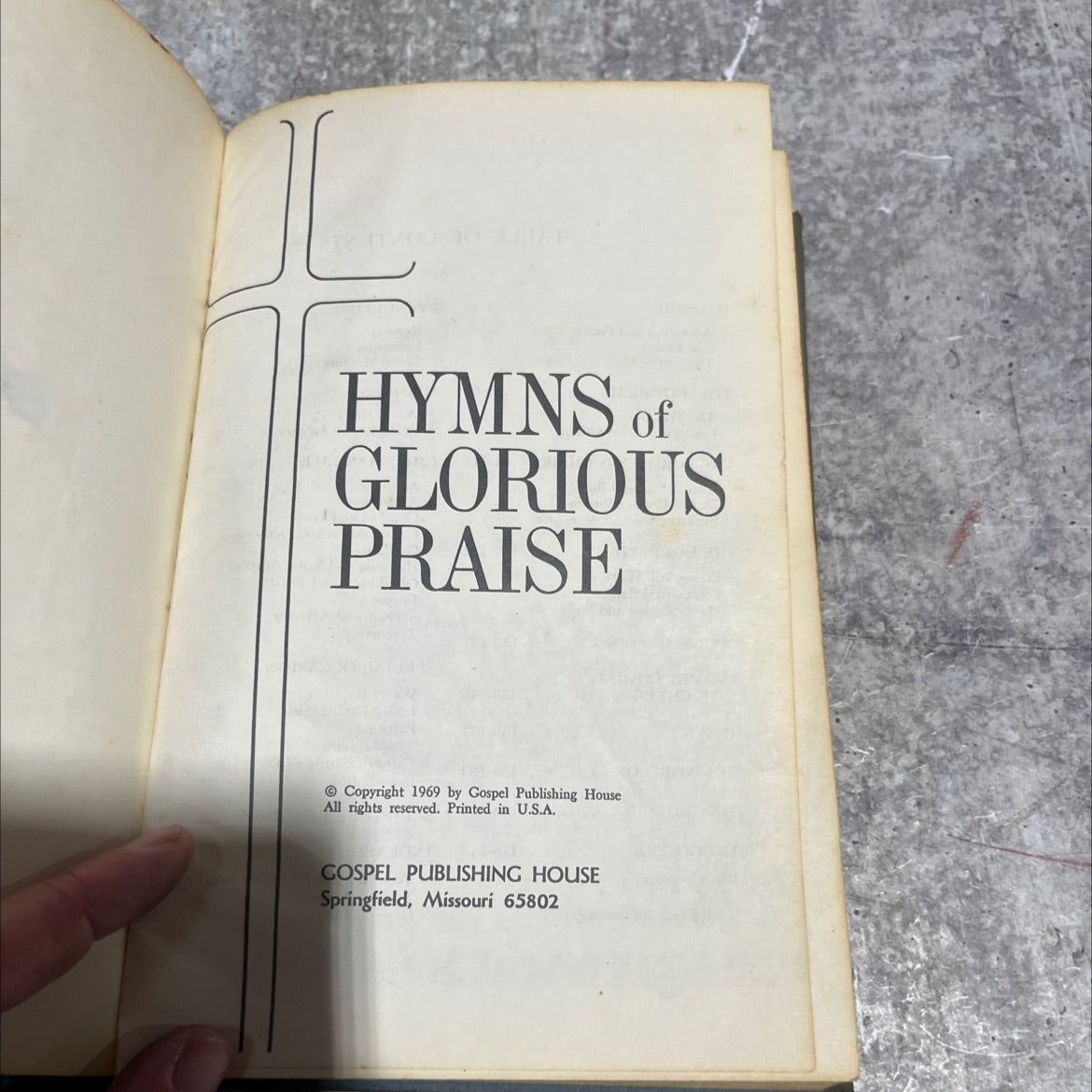 hymns of glorious praise book, by jo rat, 1969 Hardcover image 2