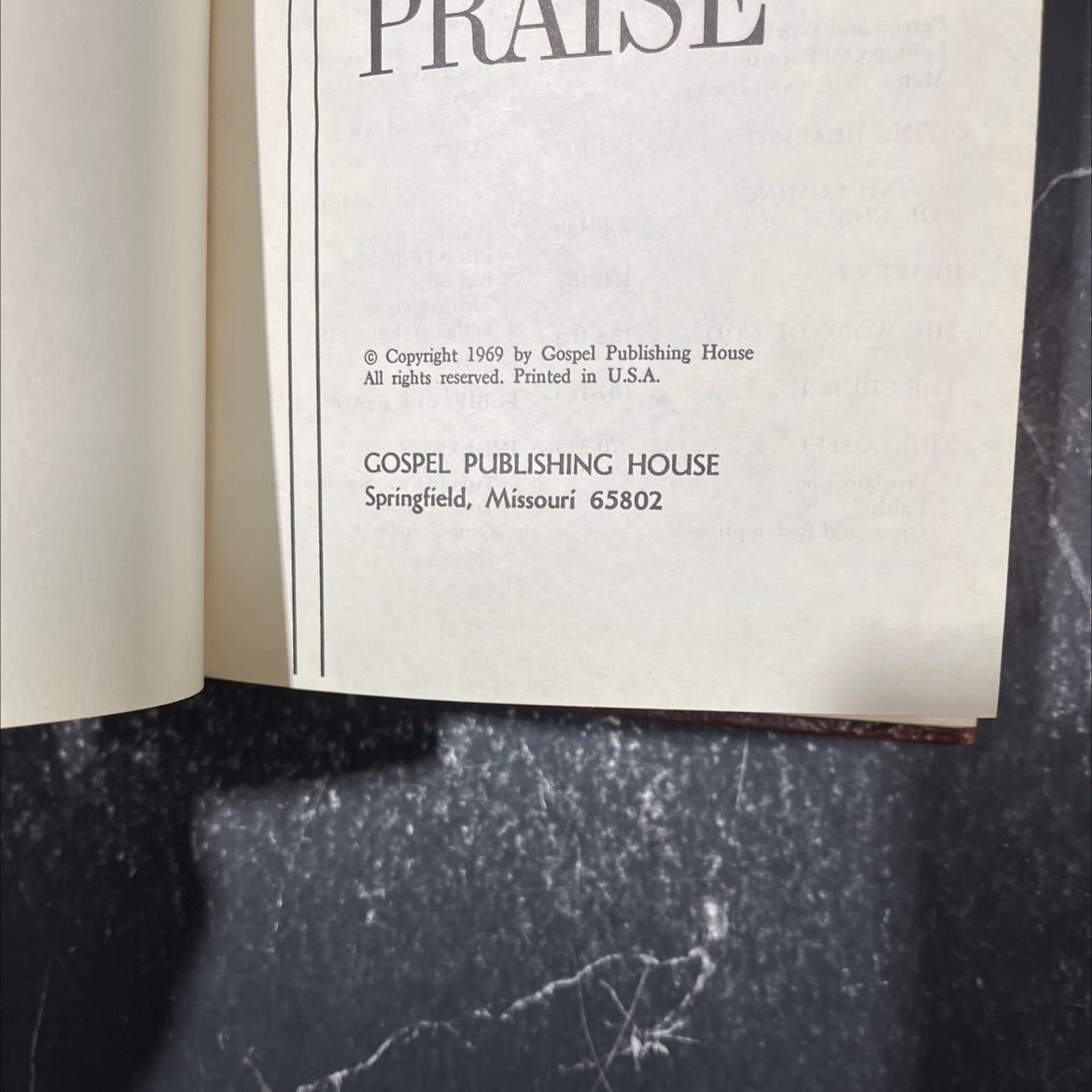 hymns of glorious praise book, by unknown, 1969 Hardcover image 3