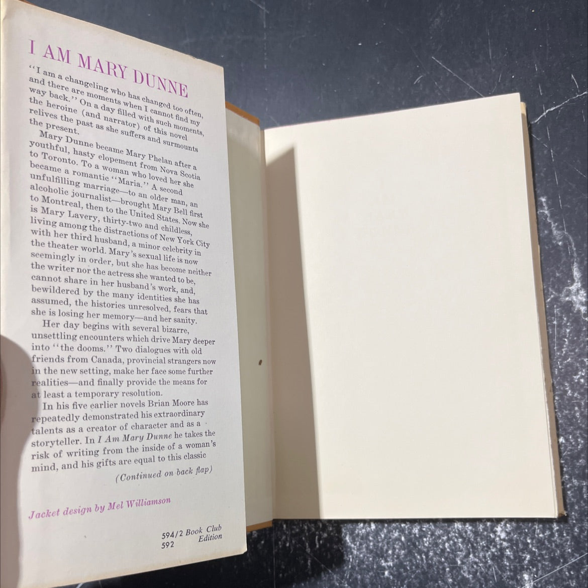 i am mary dunne book, by brian moore, 1968 Hardcover image 4