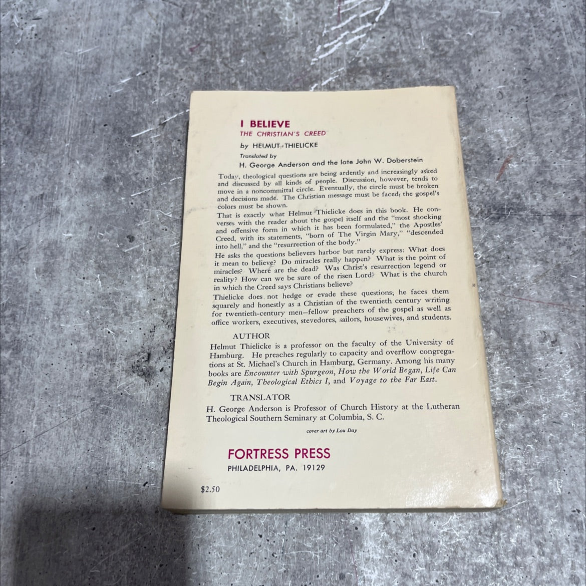 i believe the christian's creed book, by helmut thielicke, 1968 Paperback image 4