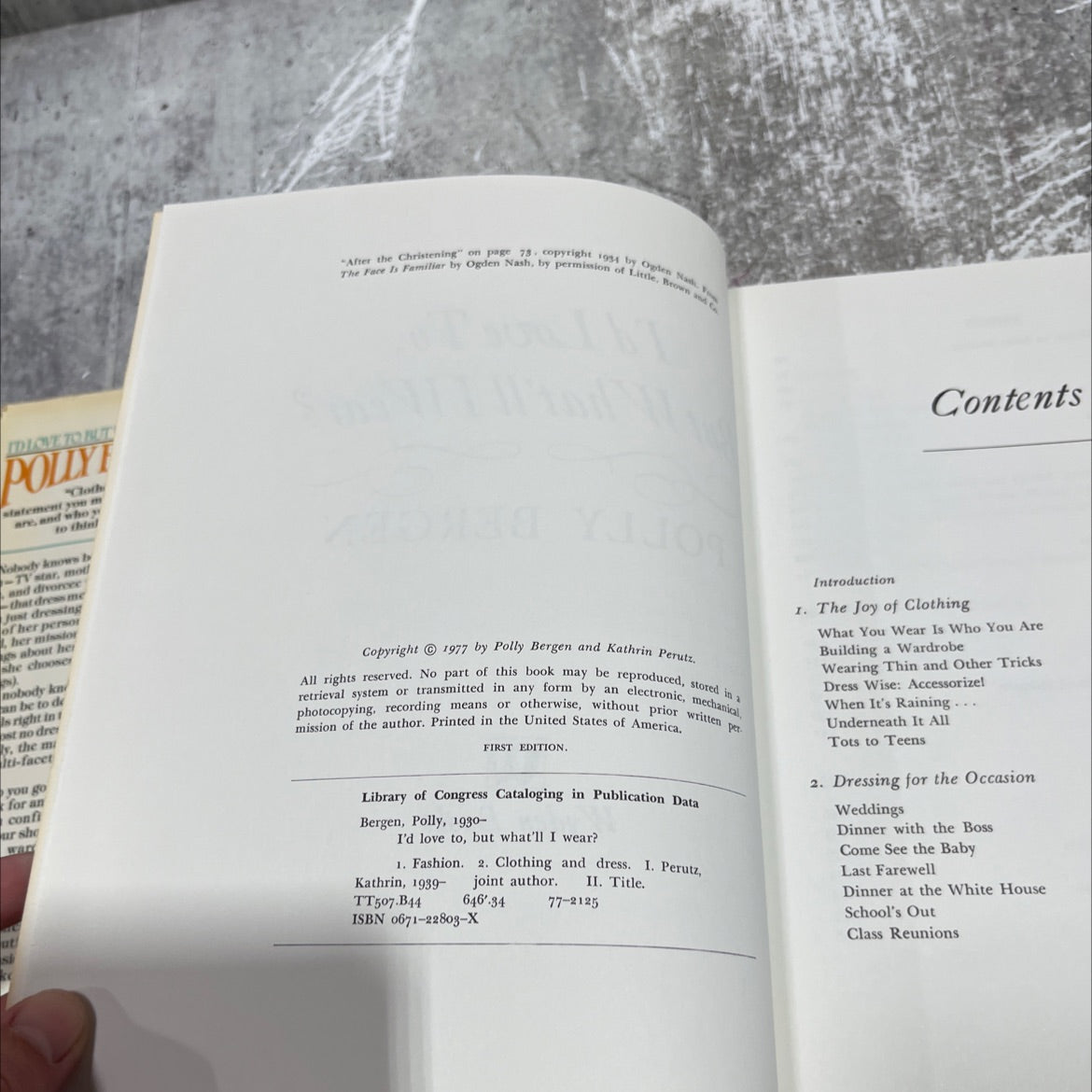 i'd love to, but what'll i wear? book, by polly bergen, 1977 Hardcover image 3