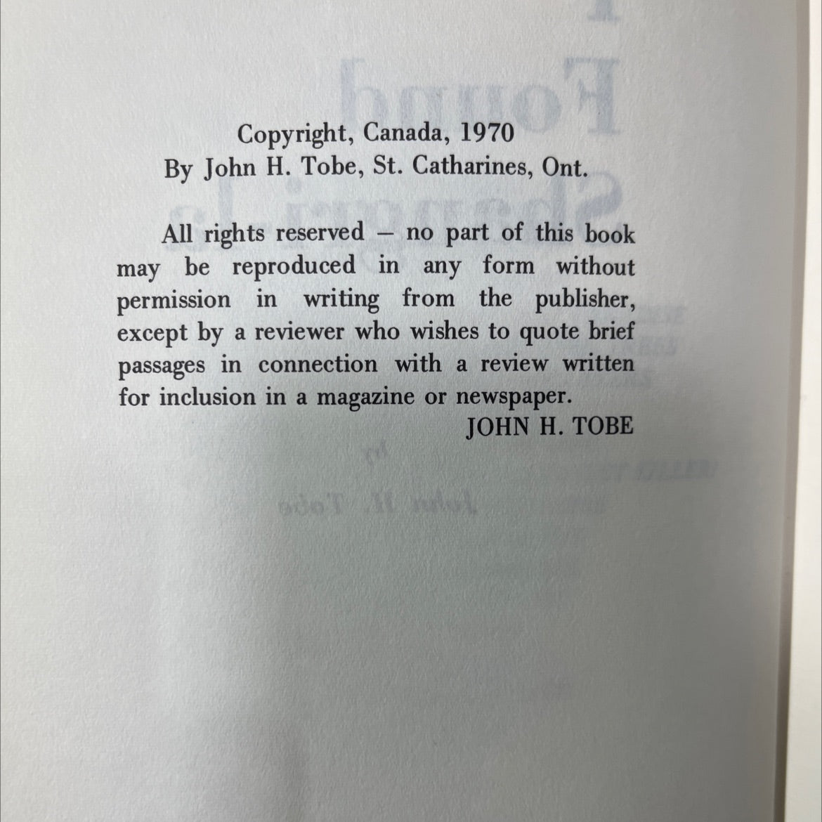 i found shangri-la er! book, by john h. tobe, 1970 Hardcover image 3