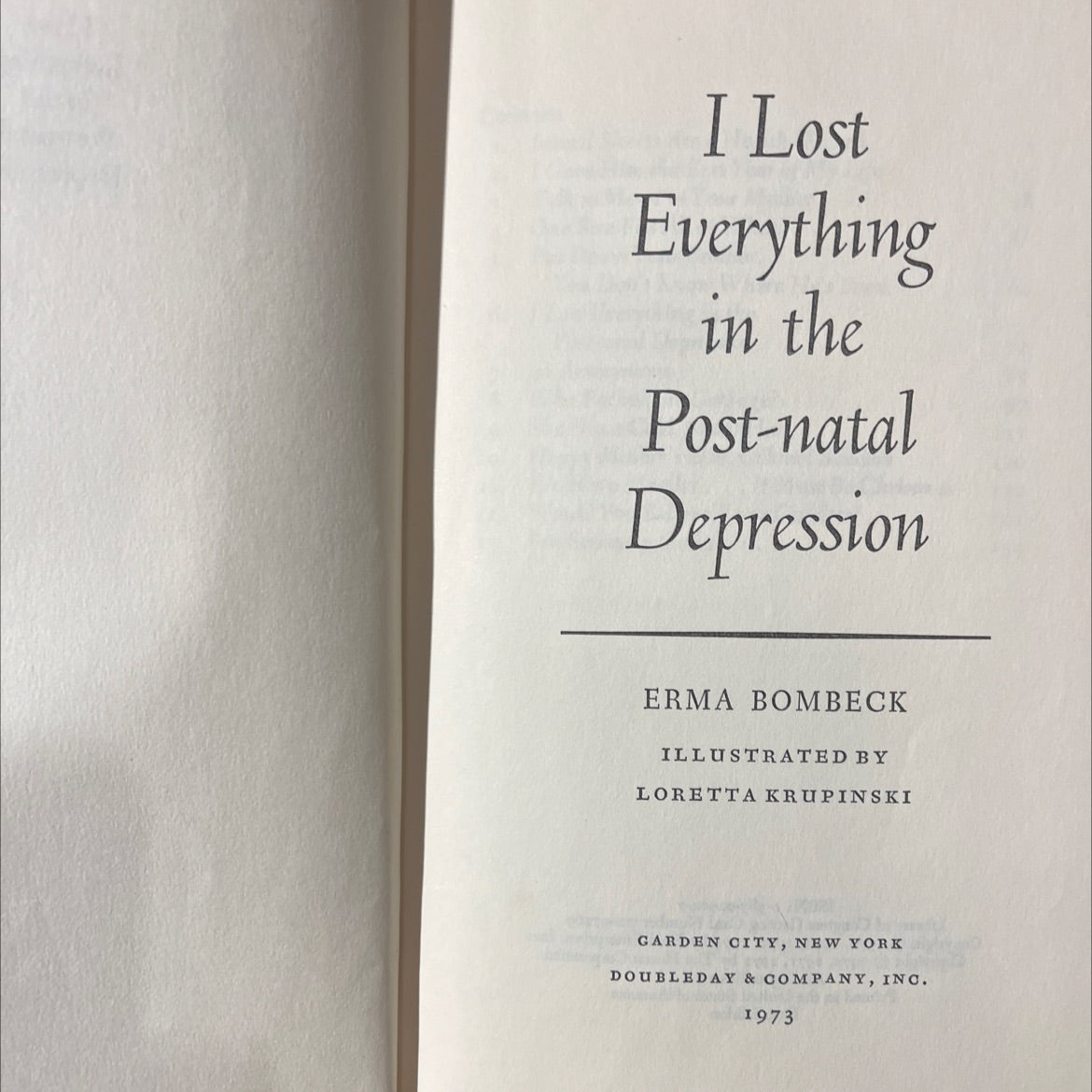 i lost everything in the post-natal depression book, by erma bombeck, 1973 Hardcover image 2