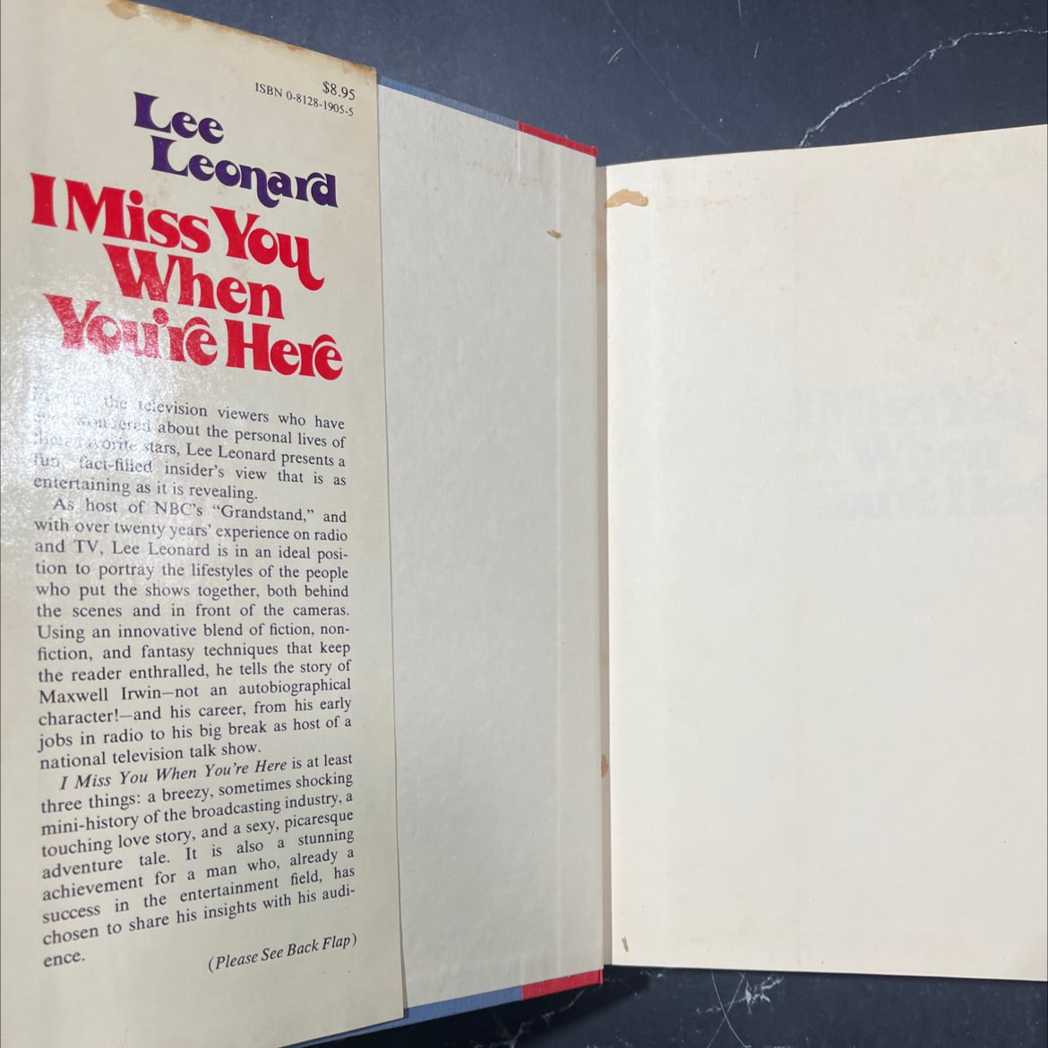 i miss you when you're here book, by Lee Leonard, 1976 Hardcover image 4