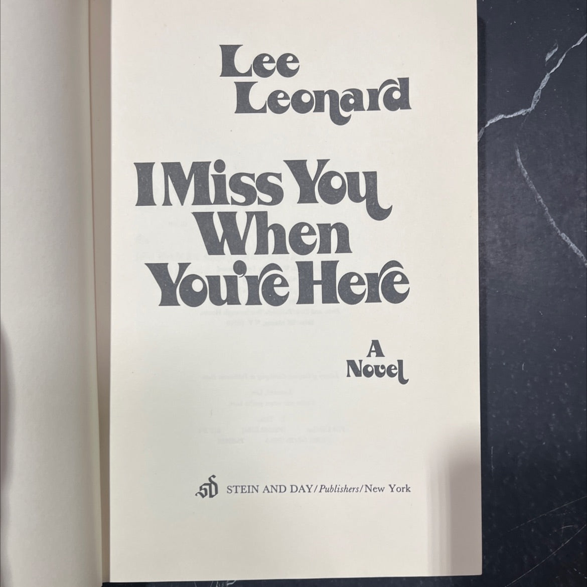i miss you when you're here book, by Lee Leonard, 1976 Hardcover image 2