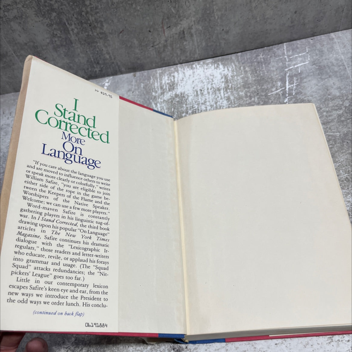 i stand corrected more on language book, by William Safire, 1984 Hardcover image 4