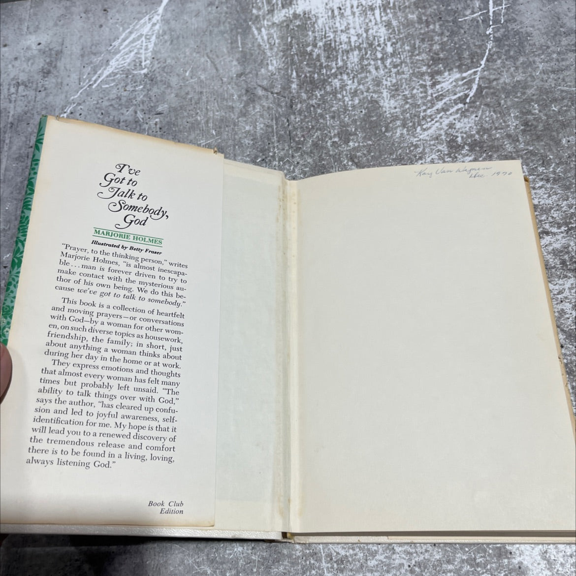i've got to talk to somebody, god a woman's conversations with god book, by Marjorie Holmes, 1969 Hardcover image 4