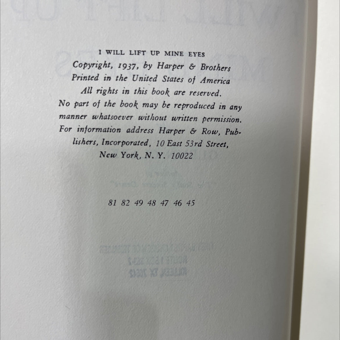 i will lift up mine eyes book, by glenn clark, 1937 Hardcover image 3