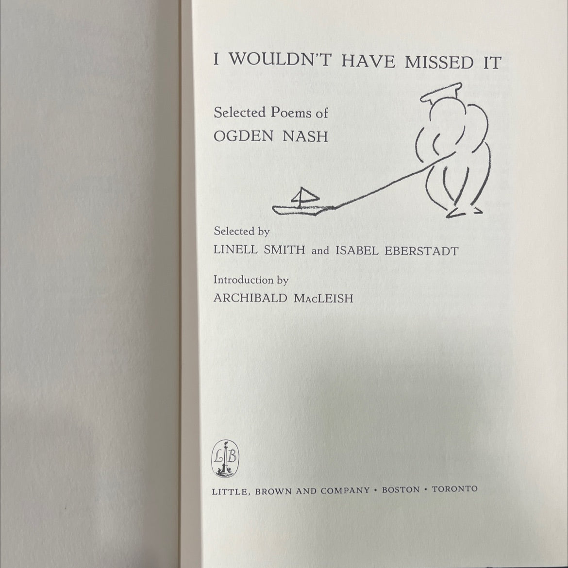 i wouldn't have missed it book, by ogden nash, 1975 Hardcover image 2