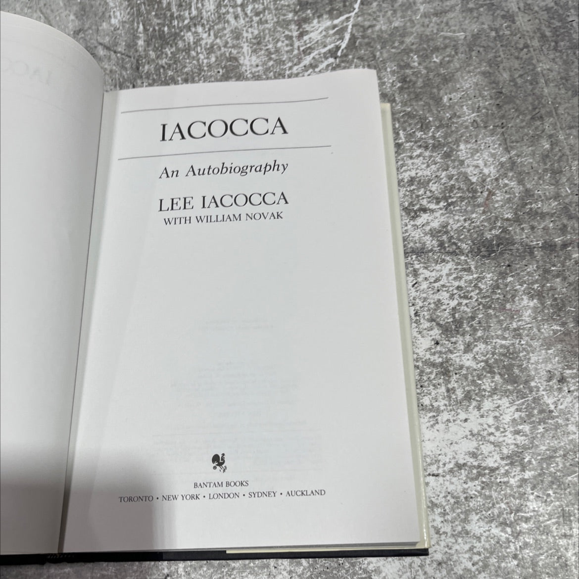 iacocca an autobiography book, by lee iacocca with william novak, 1984 Hardcover image 2