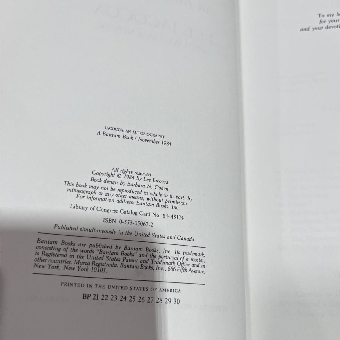 iacocca an autobiography book, by lee iacocca with william novak, 1984 Hardcover image 3