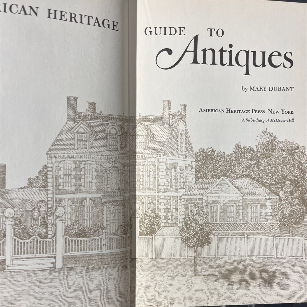 ican heritage guide to antiques book, by mary durant, 1970 Hardcover image 2