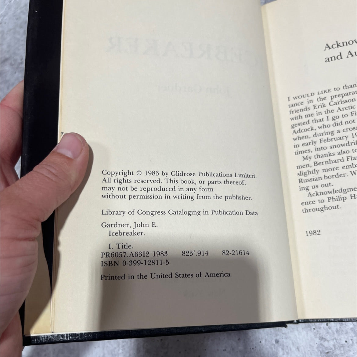 icebreaker book, by john gardner, 1983 Hardcover image 3