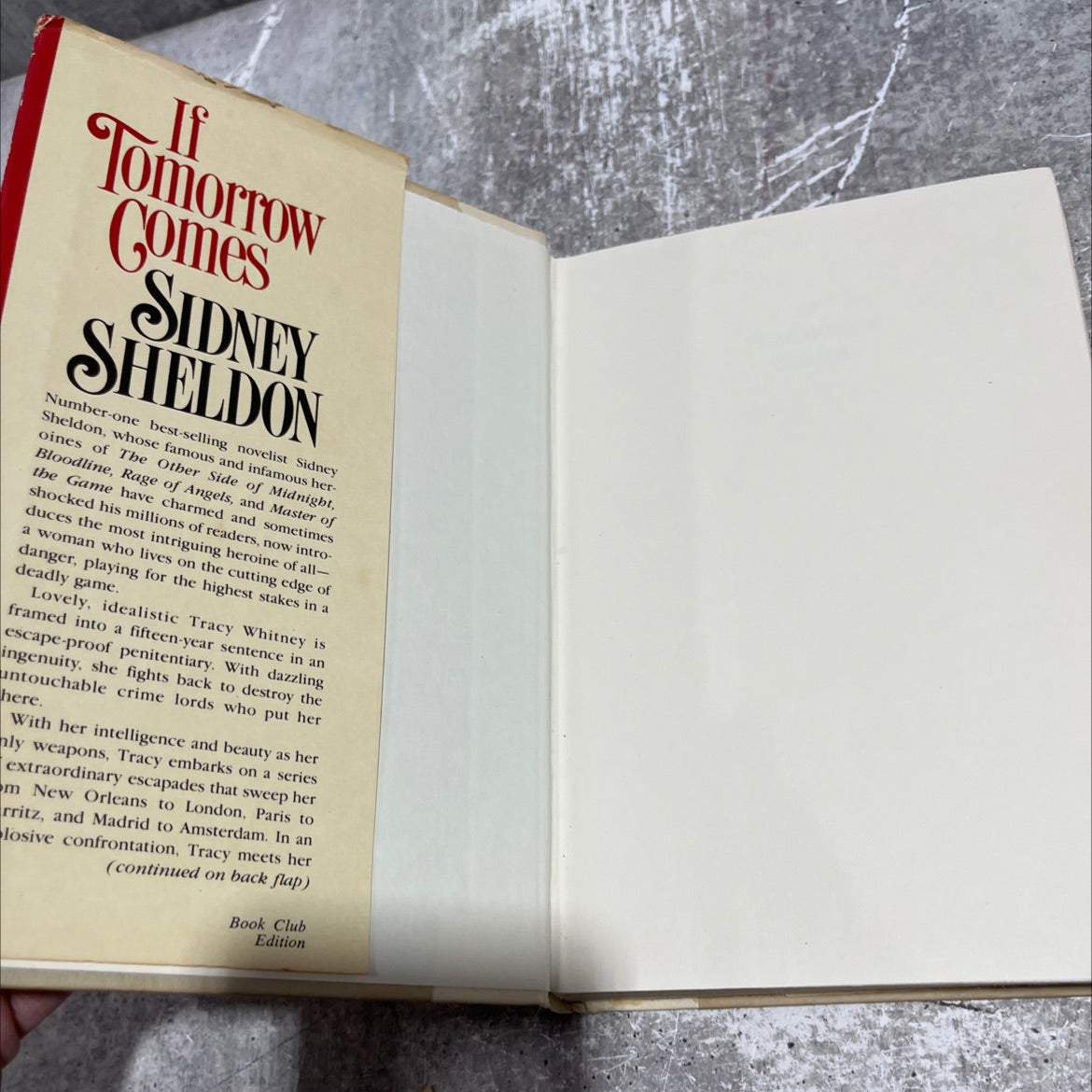 if tomorrow comes book, by sidney sheldon, 1985 Hardcover image 4