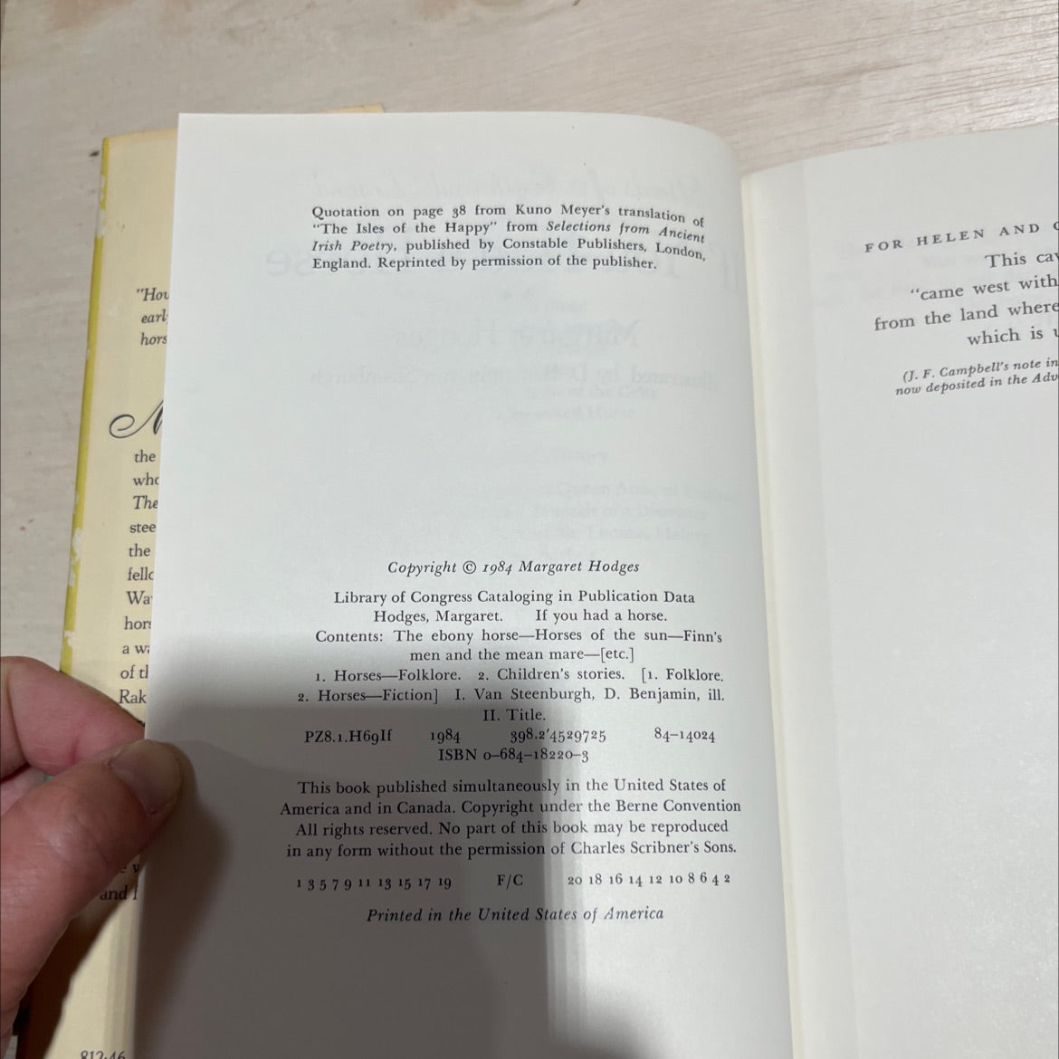if you had a horse book, by margaret hodges, 1984 Hardcover image 3