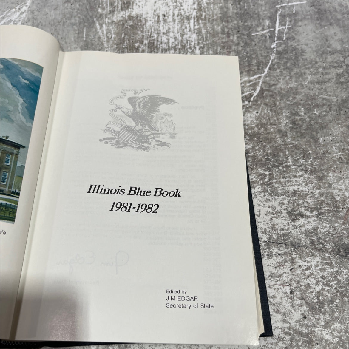 illinois blue book 1981-1982 book, by jim edgar, 1982 Hardcover image 2
