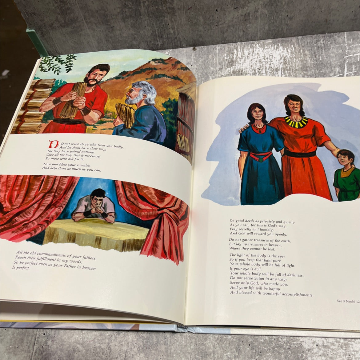 illustrated stories from the book of mormon volume 14 book, by Dr. Clinton F. Larson, Dr. Paul Cheesman, 1972 Hardcover image 4