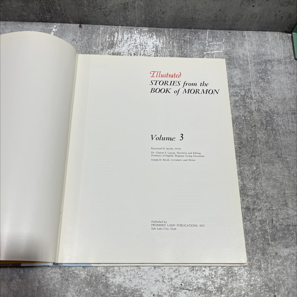 illustrated stories from the book of mormon volume 3 book, by raymond h. jacobs, dr. clinton f. larson, joseph n. image 2