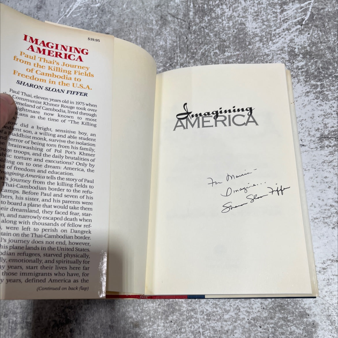 SIGNED imagining america: paul thai's journey from the killing fields of cambodia to freedom in the u.s.a. book, by image 4
