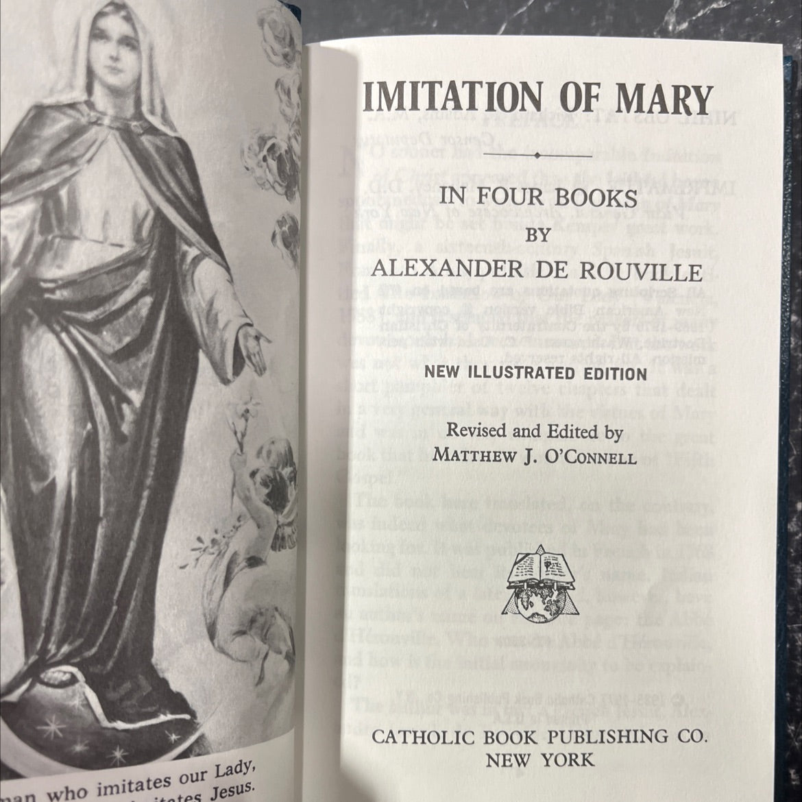 imitation of mary in four books book, by alexander de rouville, 1985 Hardcover image 2