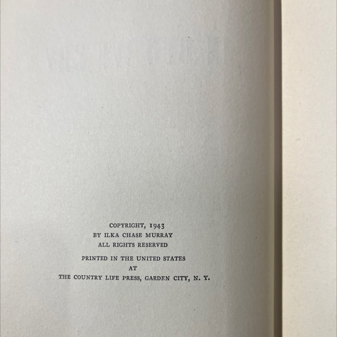 in bed we cry book, by ilka chase, 1943 Hardcover image 3