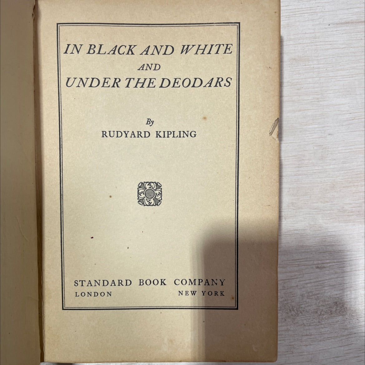 in black and white and under the deodars book, by rudyard kipling, 1930 Leather, Antique image 2