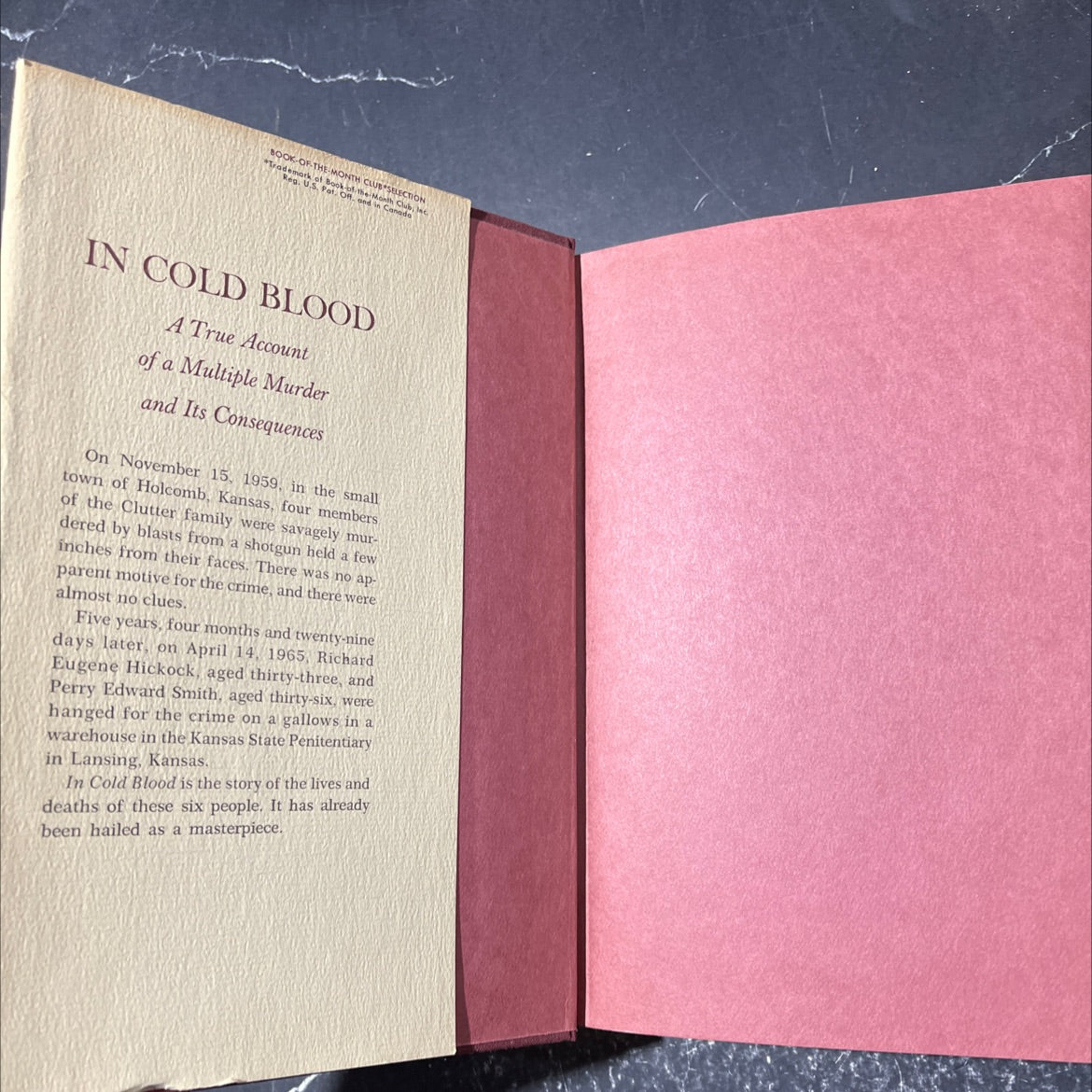 in cold blood book, by truman capote, 1965 Hardcover image 4
