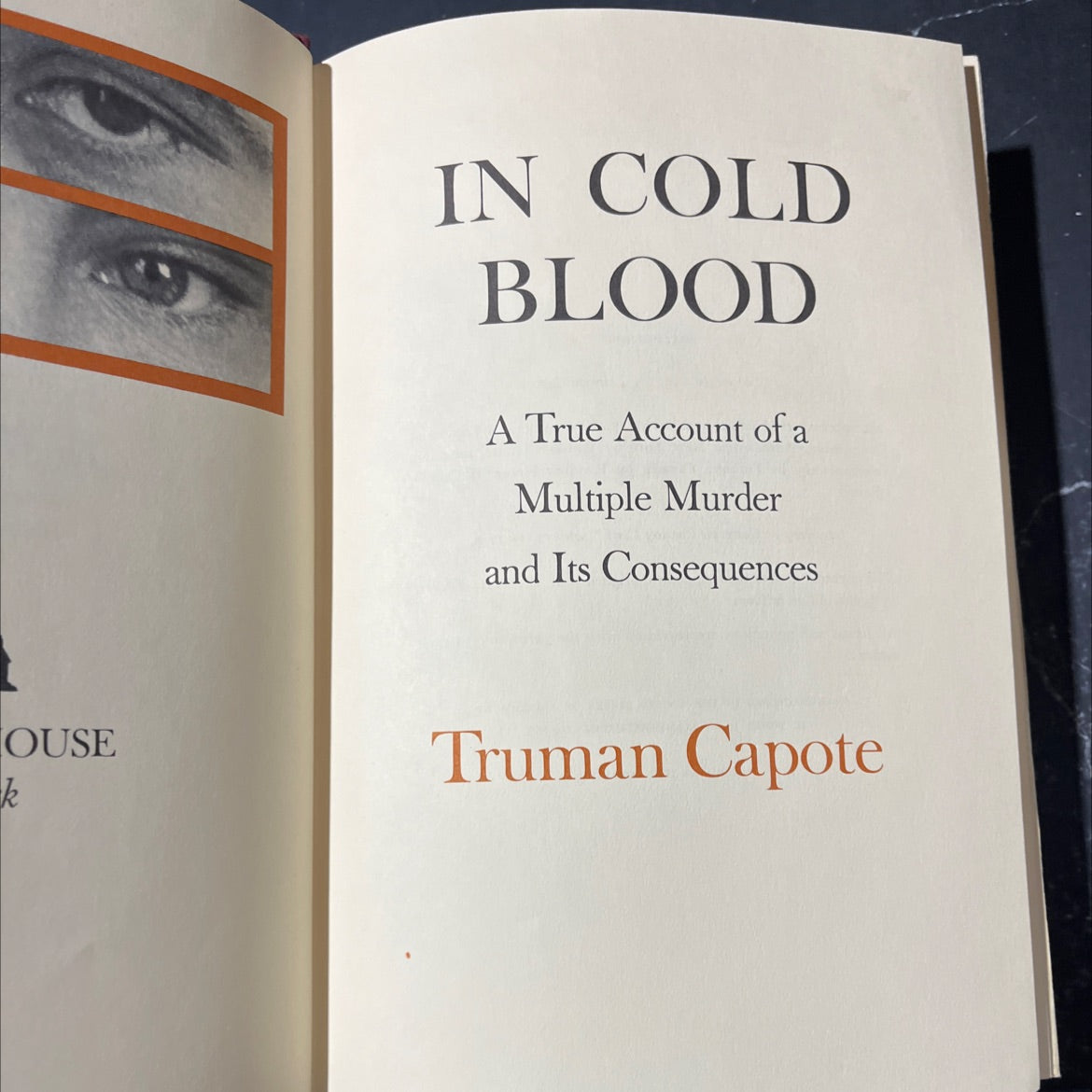 in cold blood book, by truman capote, 1965 Hardcover image 2