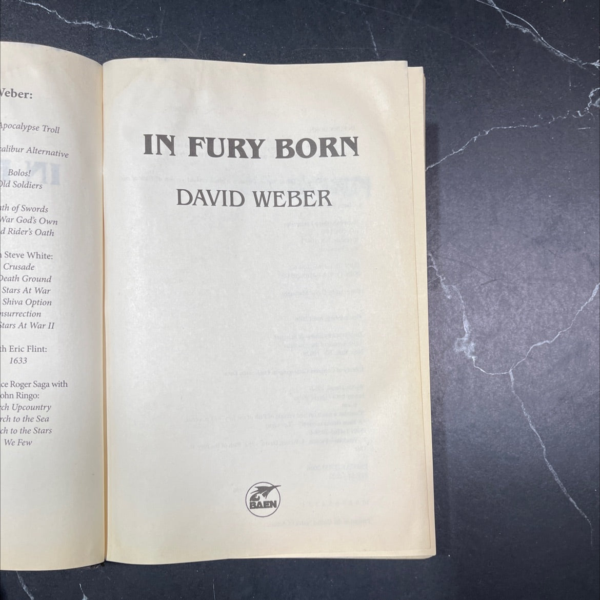 in fury born book, by David Weber, 2006 Hardcover image 2