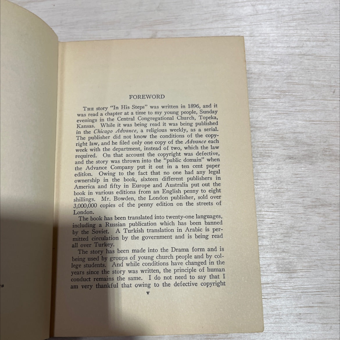 in his steps book, by charles m. sheldon, 1970 Hardcover image 3