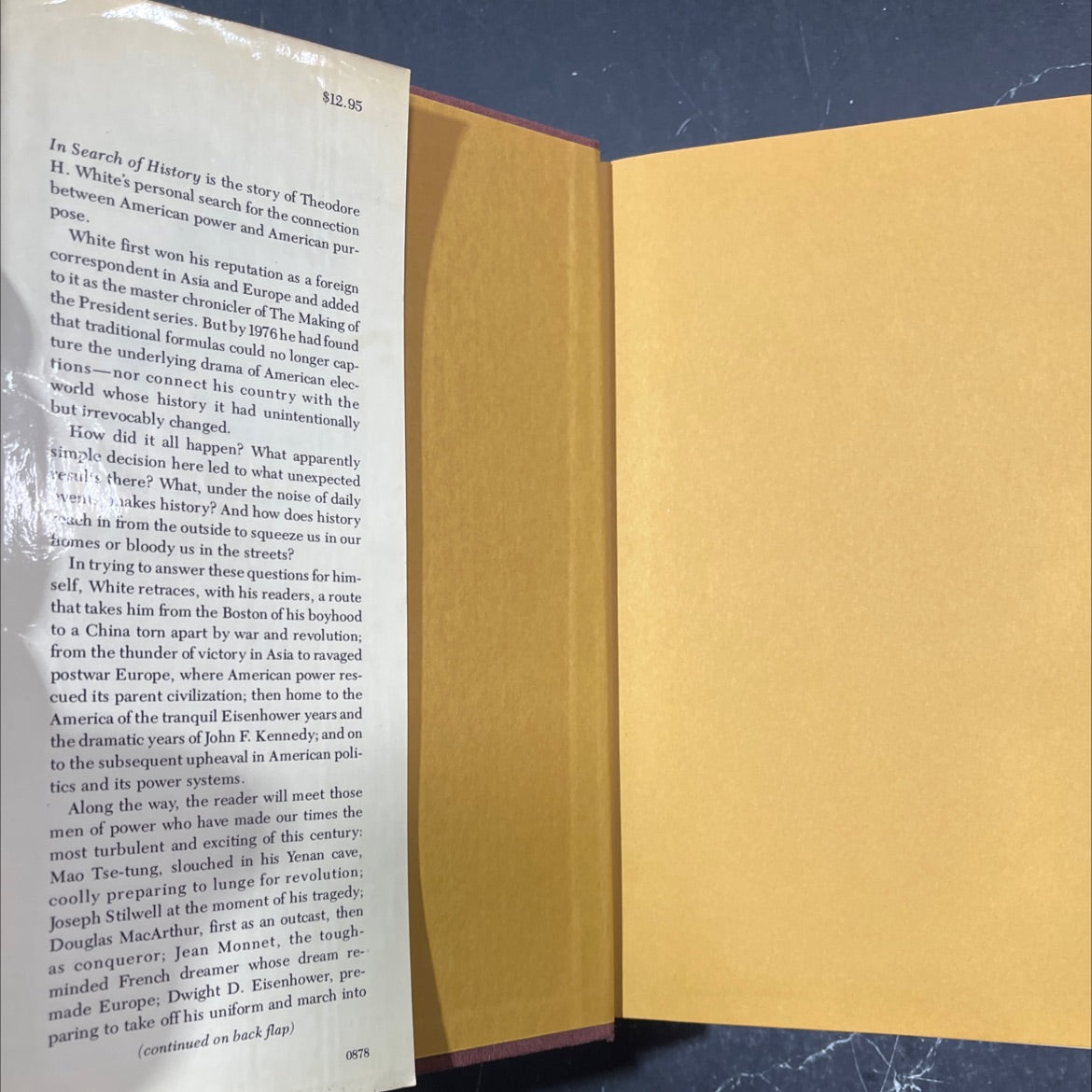 in search of history book, by theodore h. white, 1978 Hardcover image 4