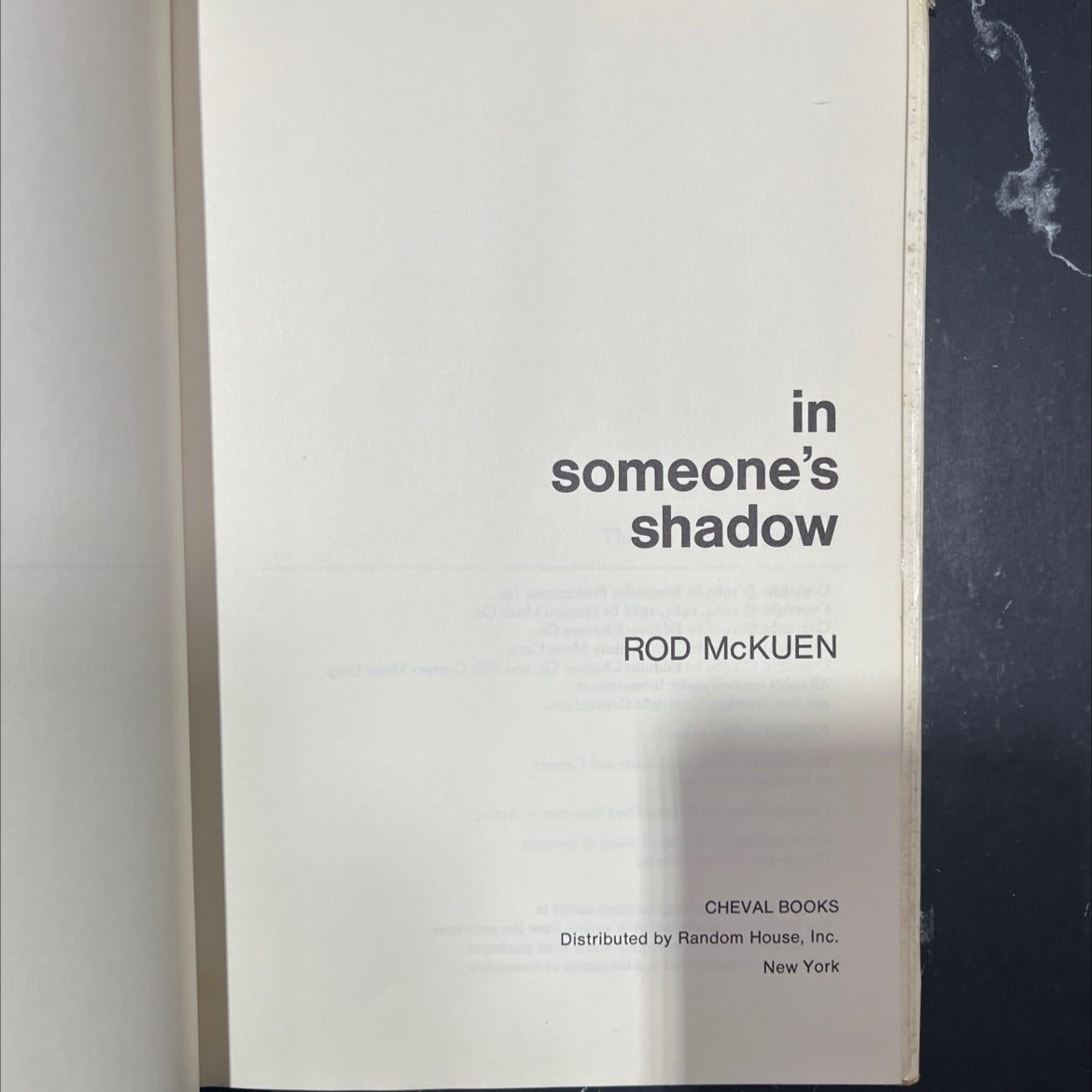 in someone's shadow book, by rod mckuen, 1969 Hardcover image 2