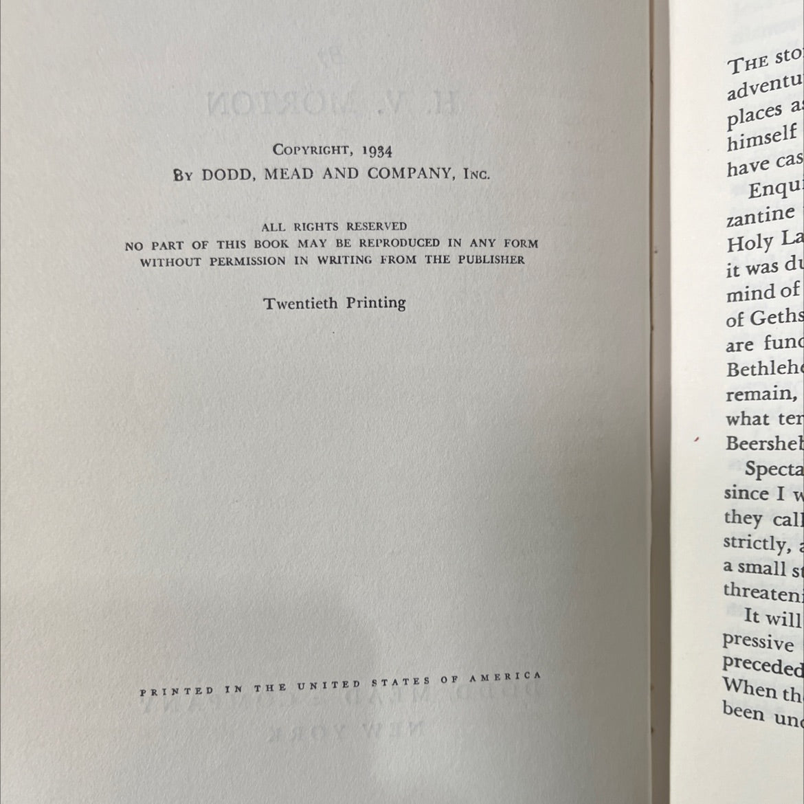 in the steps of the master book, by h. v. morton, 1934 Hardcover image 3