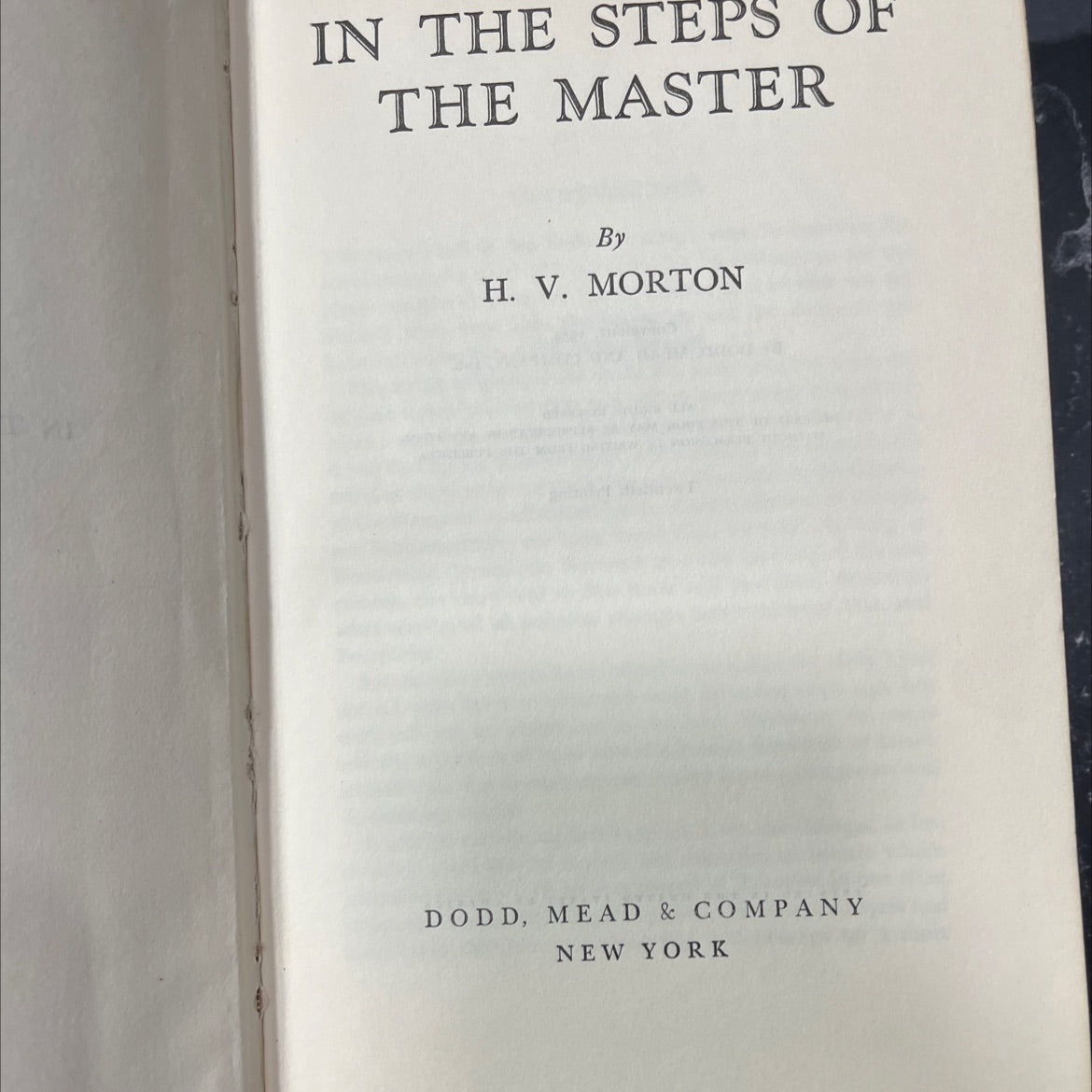 in the steps of the master book, by h. v. morton, 1934 Hardcover image 2