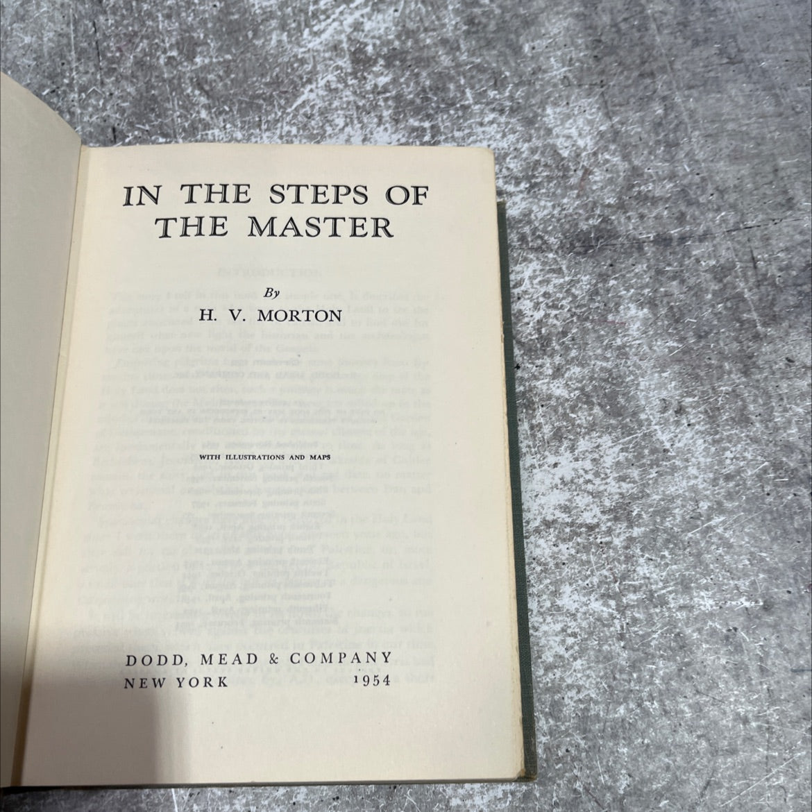 in the steps of the master book, by h. v. morton, 1954 Hardcover image 2