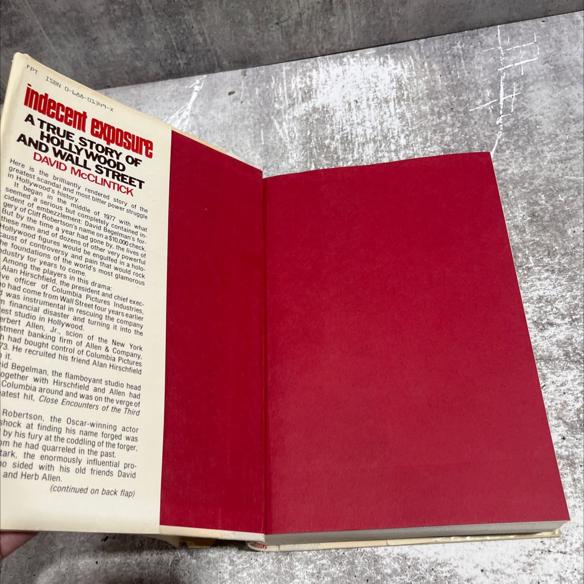 indecent exposure book, by David McClintick, 1982 Hardcover image 4