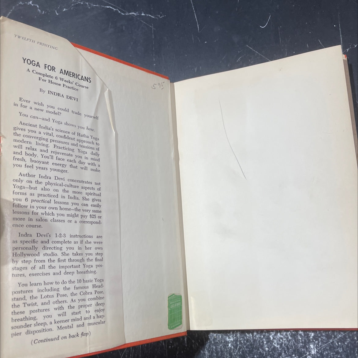 indra devi yoga for americans a complete 6 weeks' course for home practice book, by indra devi, 1967 Hardcover image 4