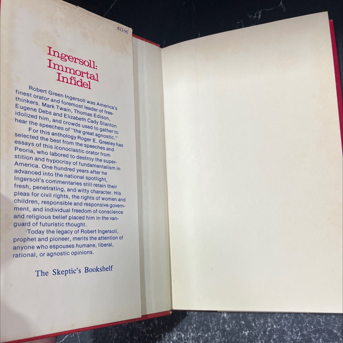 ingersoll: immortal infidel book, by roger e. greeley, 1977 Hardcover image 4