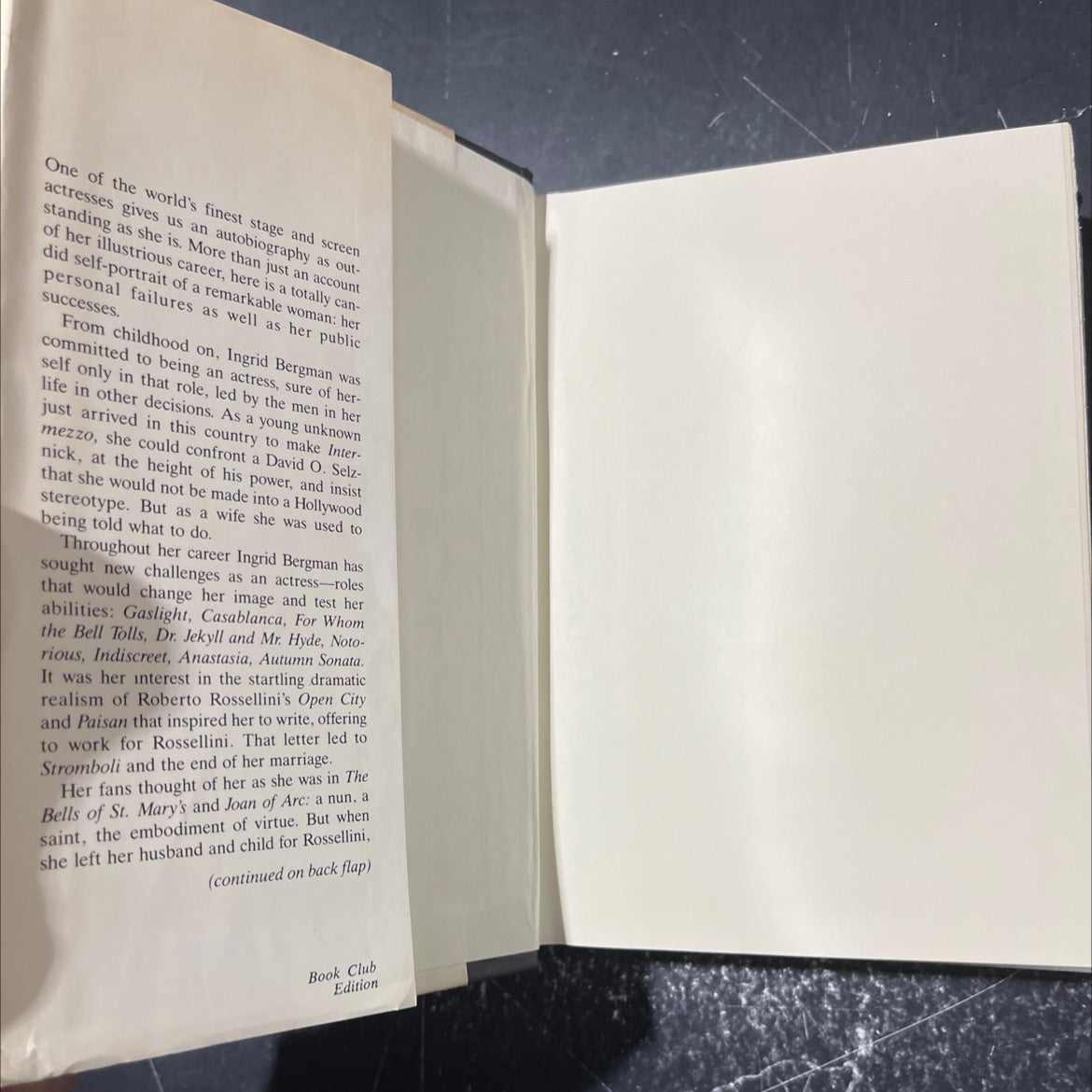 ingrid bergman my story book, by ingrid bergman and alan burgess, 1980 Hardcover image 4