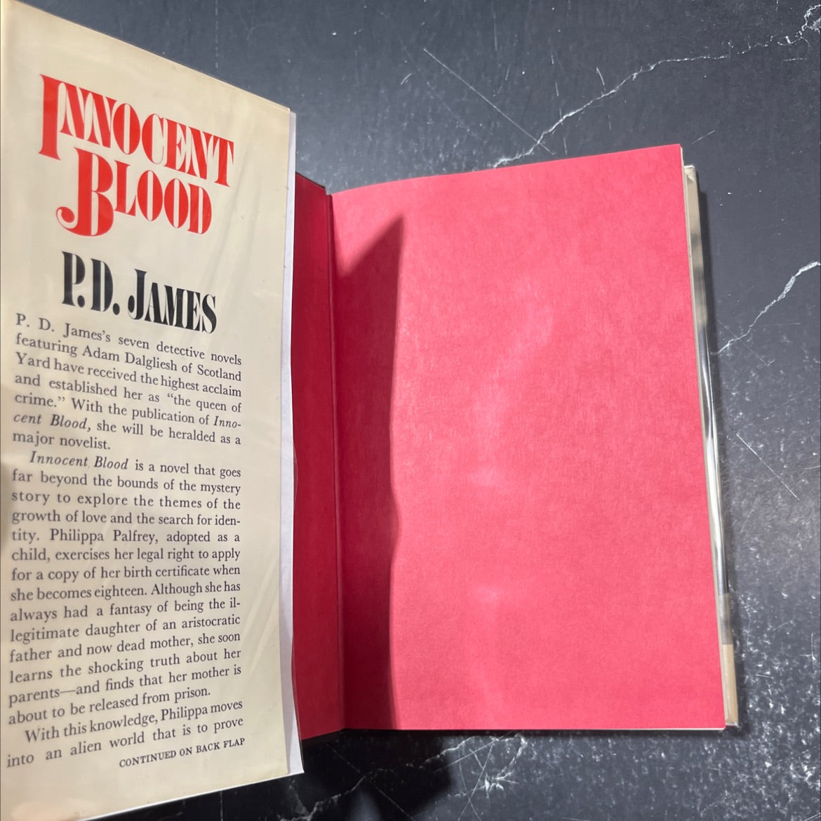 innocent blood book, by P.D. James, 1980 Hardcover image 4