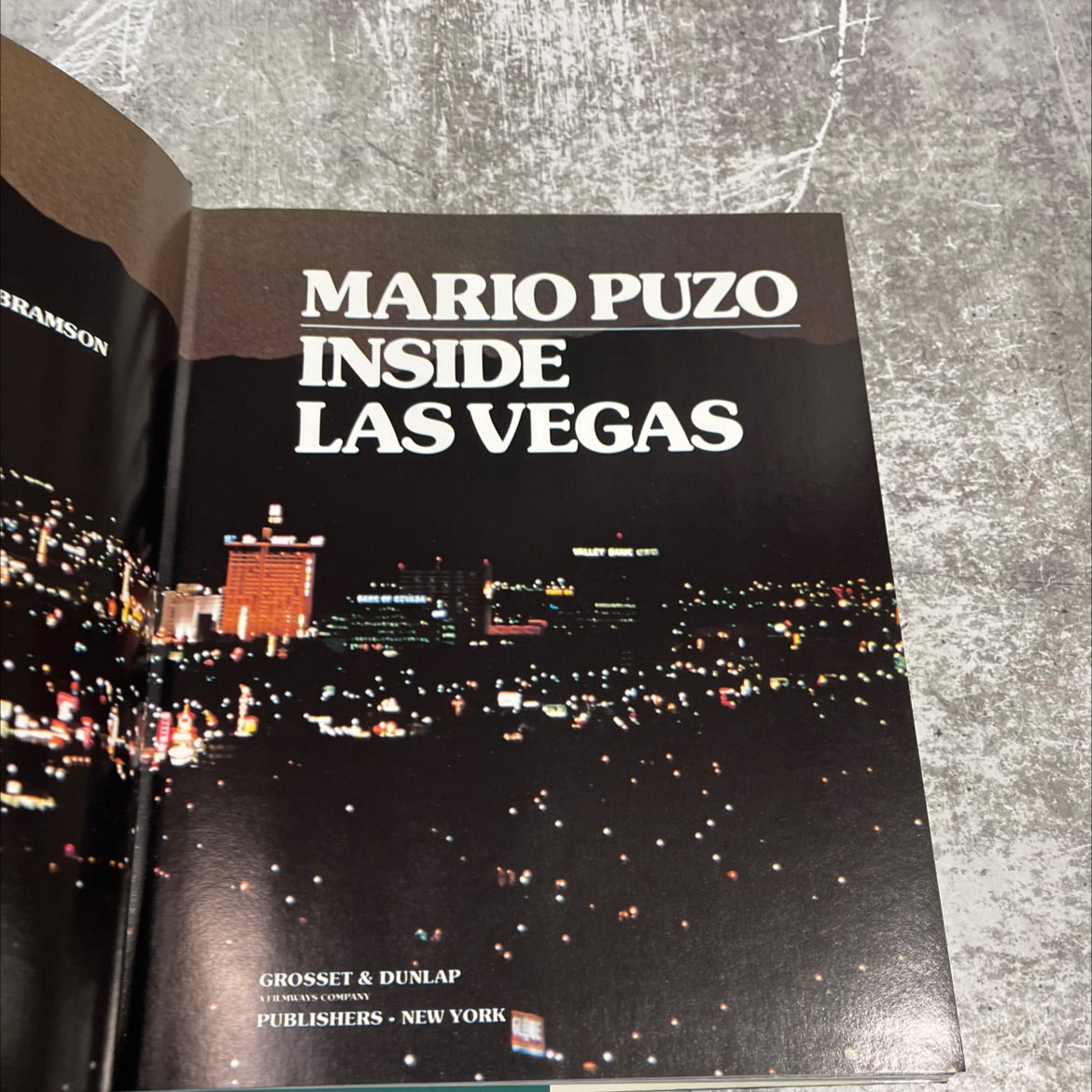 inside las vegas book, by mario puzo, 1977 Hardcover image 2