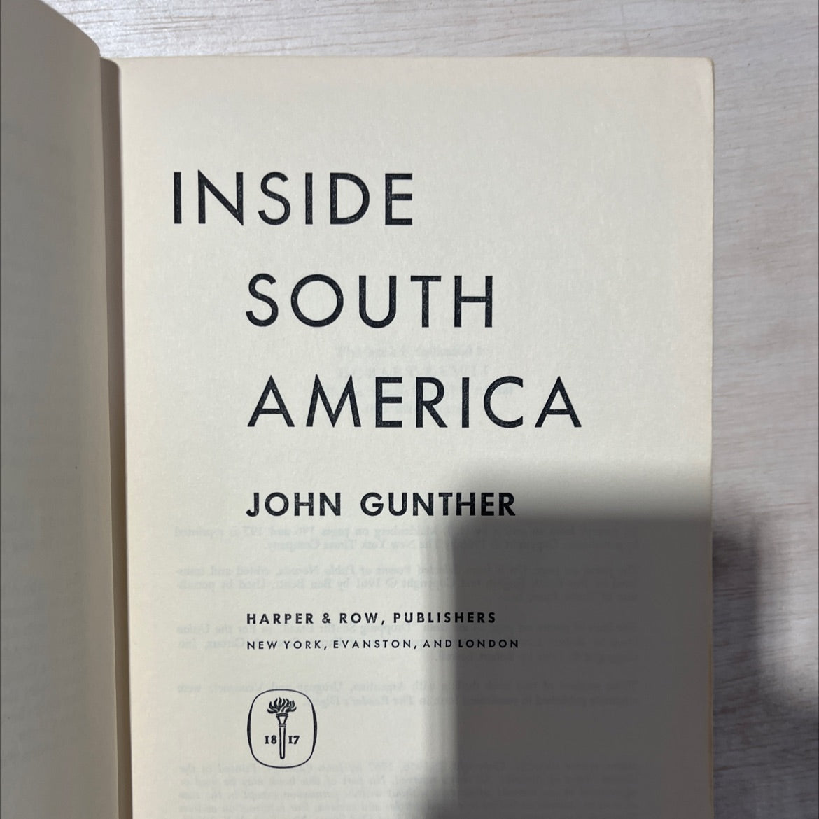 inside south america book, by john gunther, 1967 Hardcover, First Edition, Vintage image 2