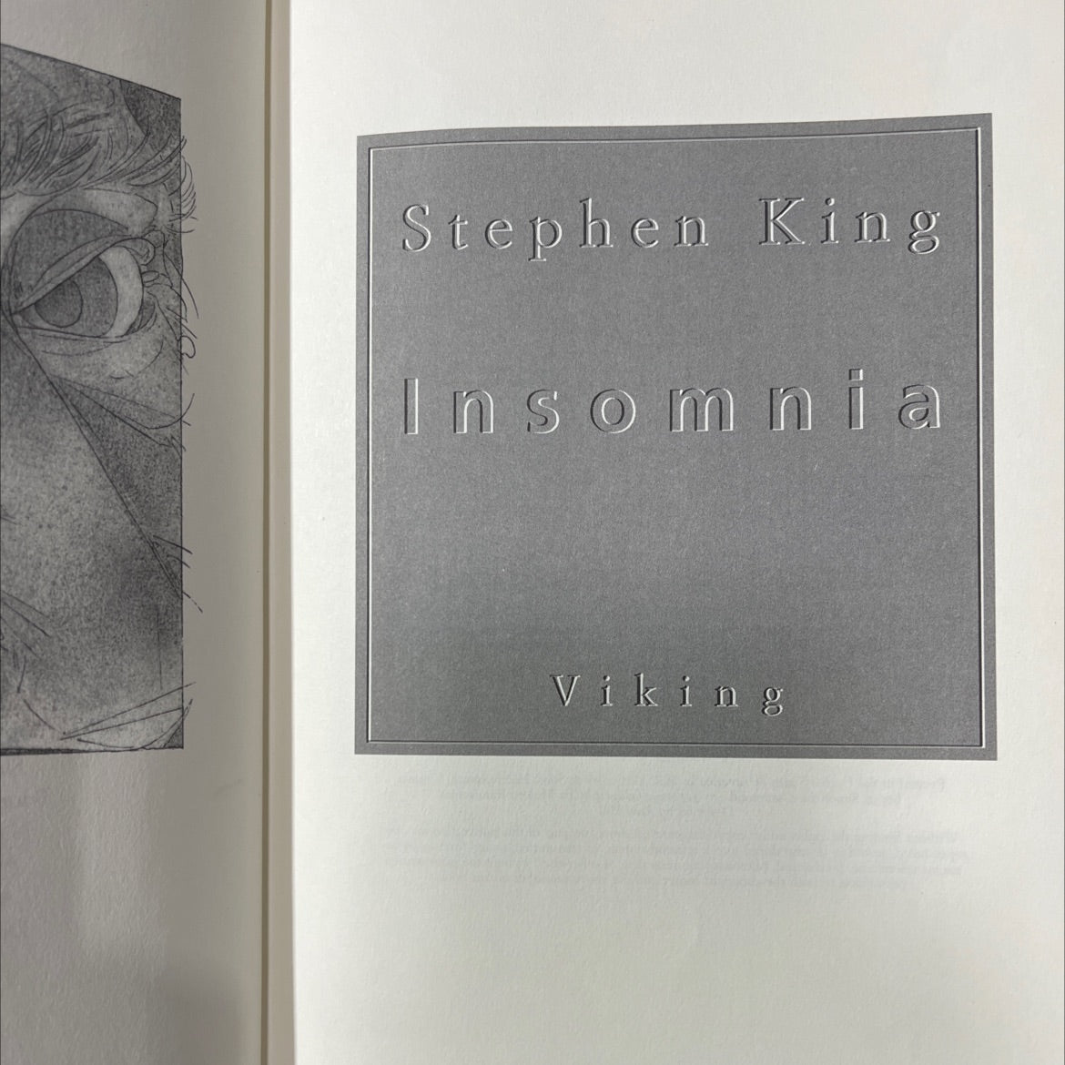 insomnia book, by Stephen King, 1994 Hardcover image 2
