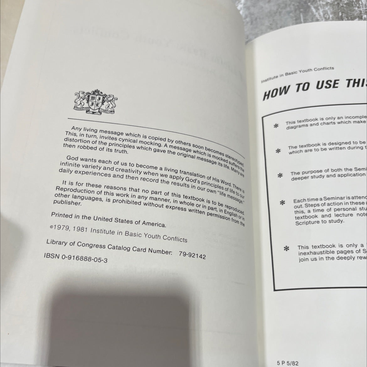 institute in basic youth conflicts research in principles of life book, by bill gothard, 1981 Hardcover image 3