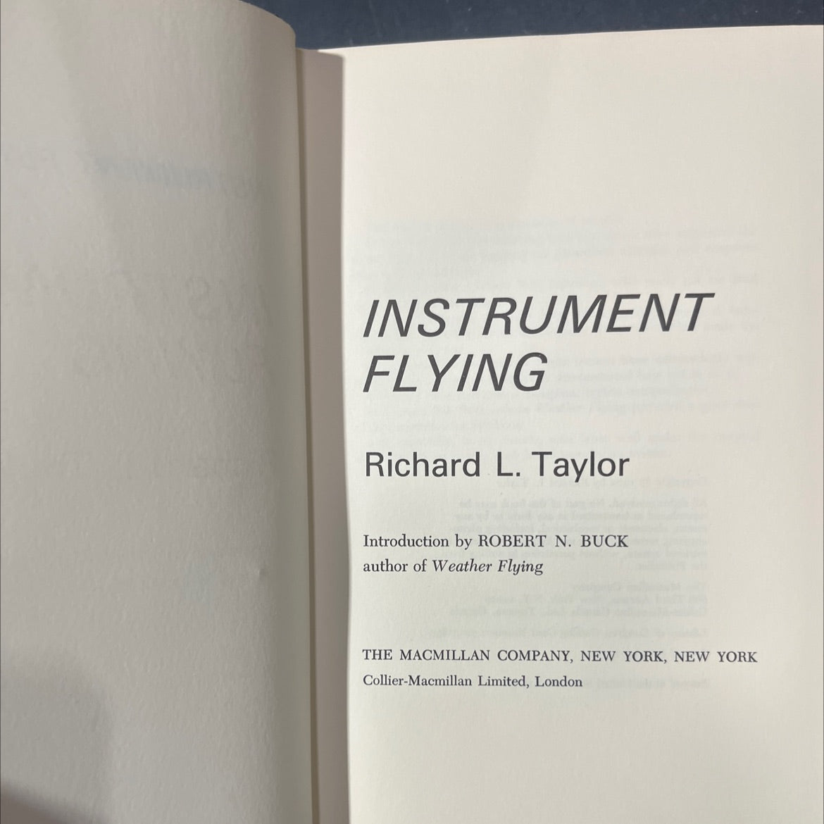 instrument flying book, by Richard L. Taylor, 1972 Hardcover image 2