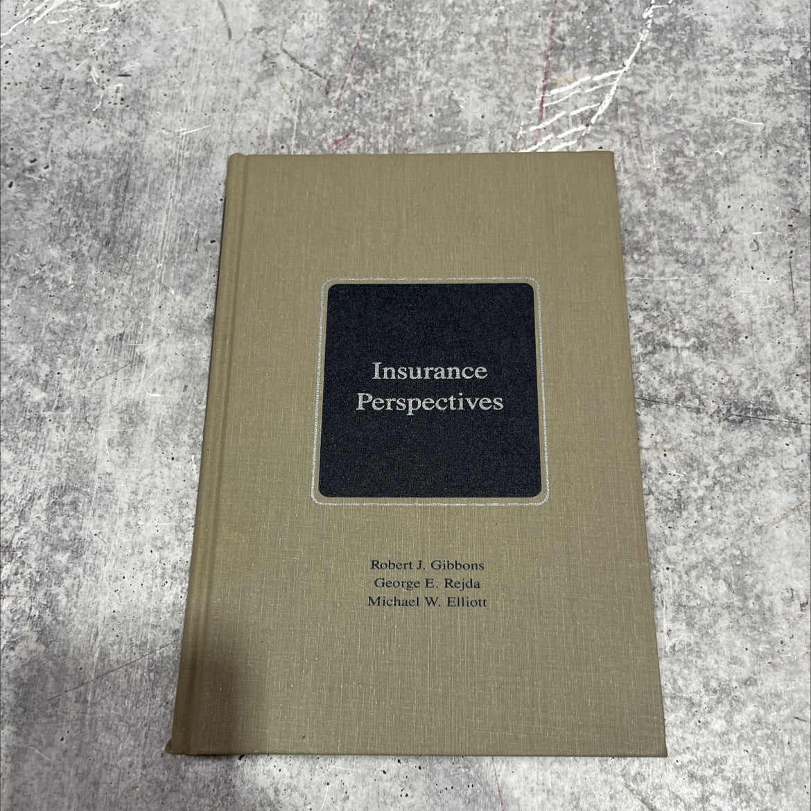insurance perspectives book, by robert j. gibbons, george e. rejda, michael w. elliott, eric a. wiening, 1994 Hardcover image 1