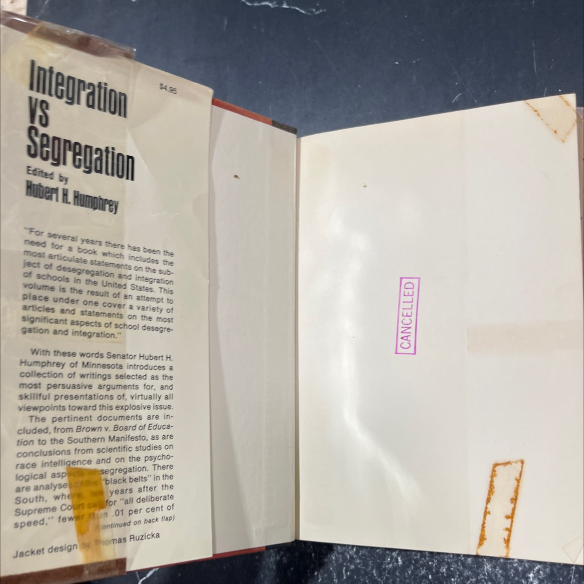 integration vs segregation book, by hubert h. humphrey, 1964 Hardcover image 4